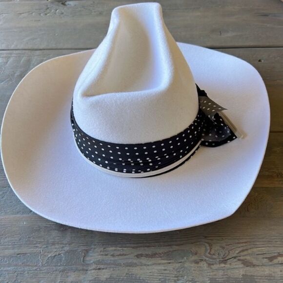 Free People Stacked Dot Felt Hat One Size - Picture 10 of 13
